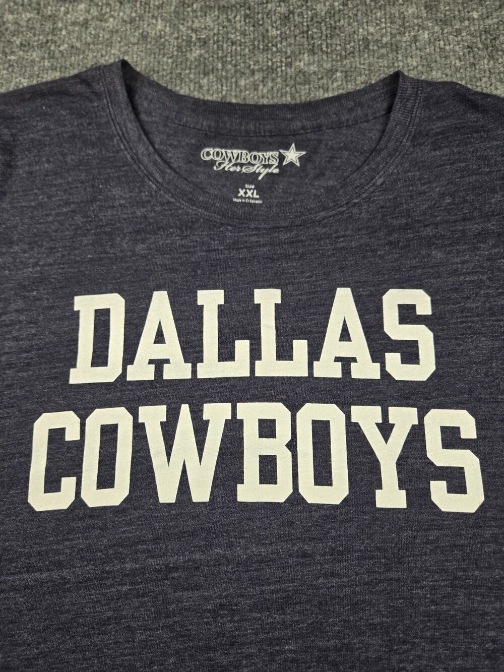 Dallas Cowboys Her Style T Shirt Women's 2XL Blue NFL Football #653